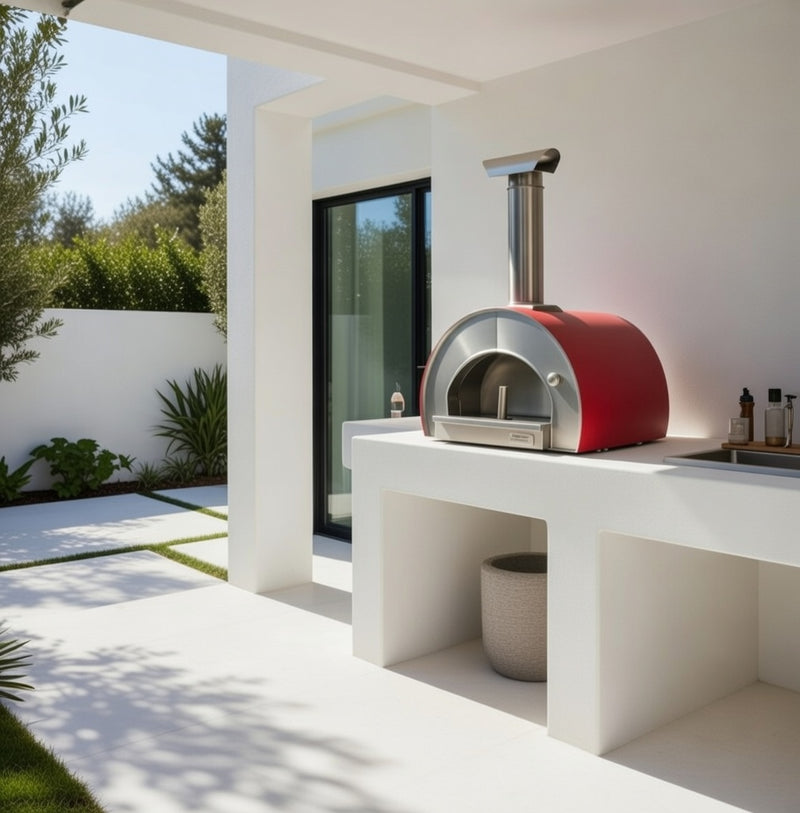 Piccolo Pizza Oven Built in - Poppy Red