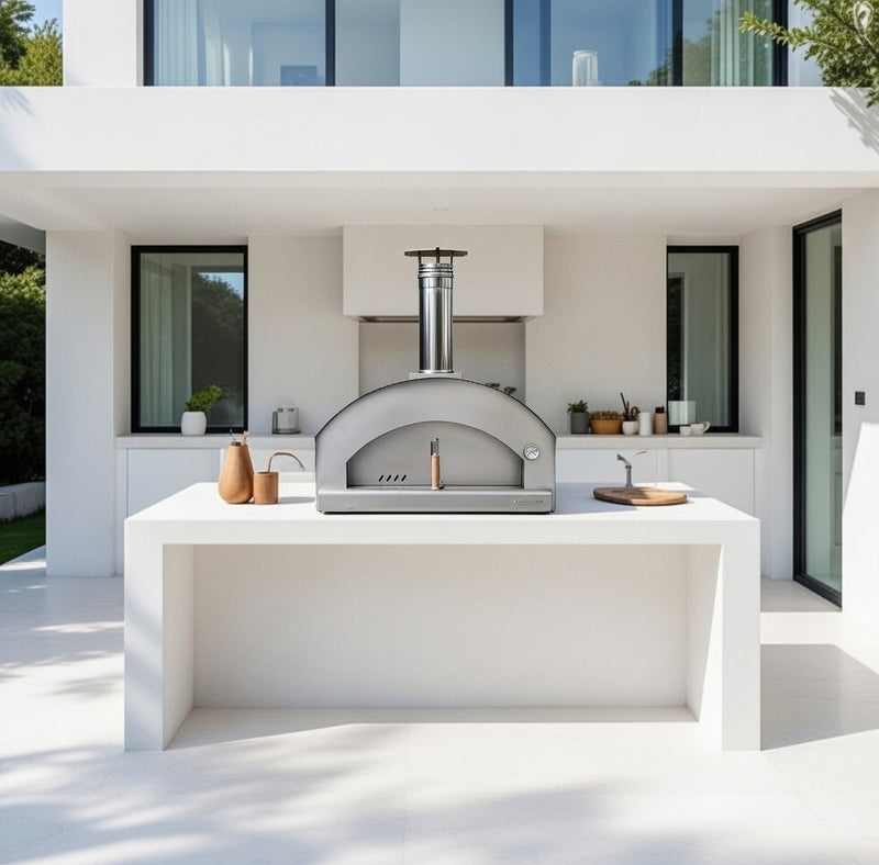 Rossofuoco NONNA LUISA Outdoor wood-fired oven 99 x 78 cm - brown/stainless