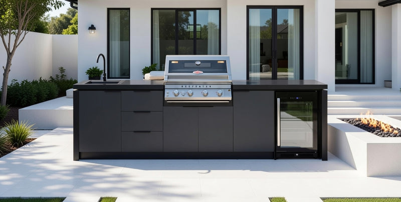 Cabinex Premium Outdoor Kitchen Beefeater 7000 Premium 4 Burner And Green Egg | 3.2Meters