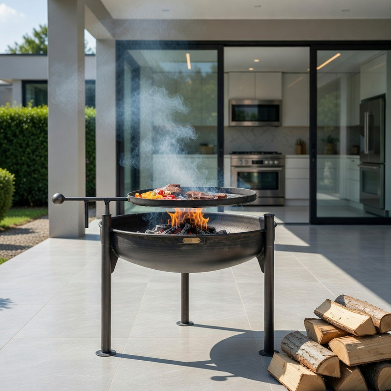 Legs Eleven Fire Pit with Swing Arm BBQ Rack
