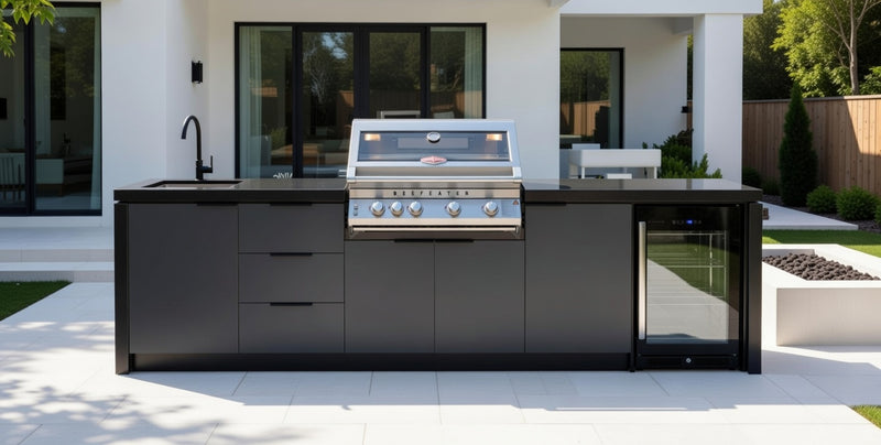Cabinex Premium Outdoor Kitchen Beefeater 7000 Premium 4 Burner And Green Egg | 3.2Meters
