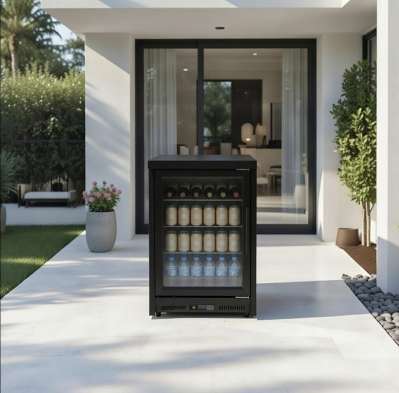 Whistler Fairford Black Single Door Fridge