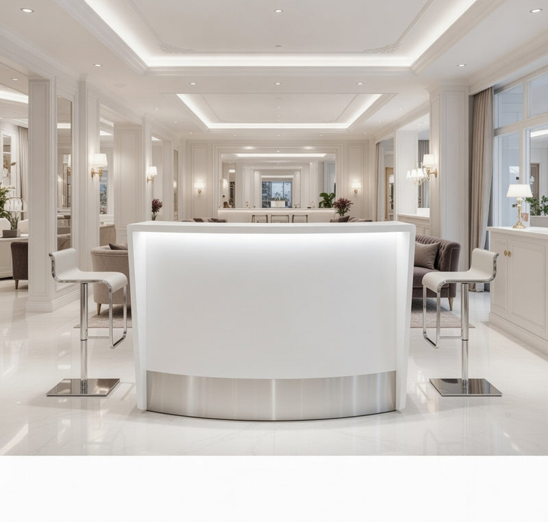 Front Reception Counter For Pub, Hotel, Hospital, Iluminated / Counter LED - Complete Set 5