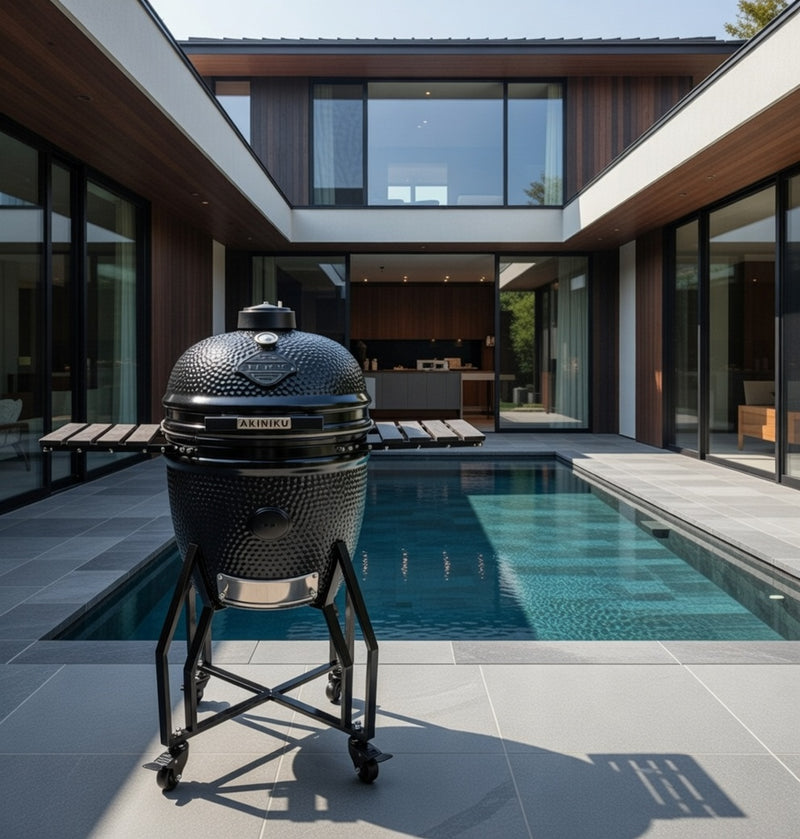 Yakiniku Medium 16" Kamado Black Edition and Trolley