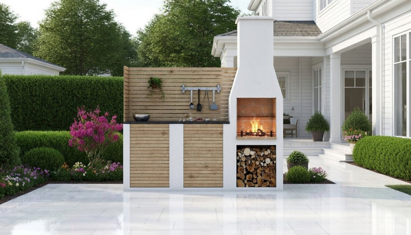 Volcanic Pumice Outdoor Kitchen Hale (left hand kit)