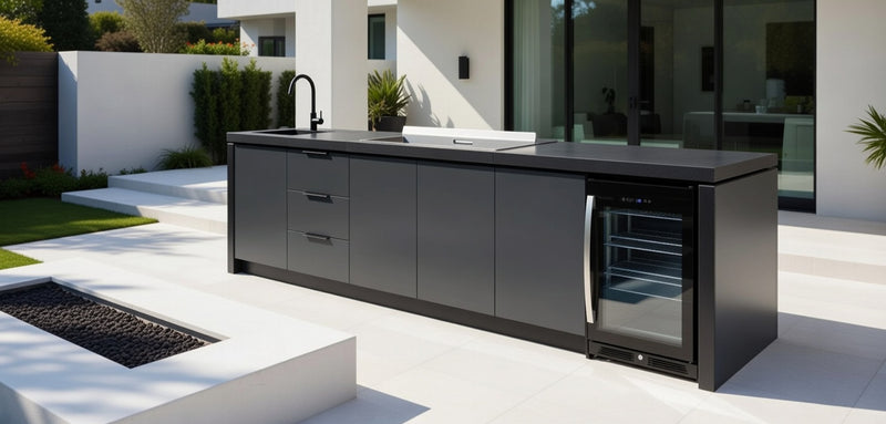 Cabinex Premium Outdoor Kitchen Proline Flat Lid Built-In 6 Burner BBQ | 3.5Meters