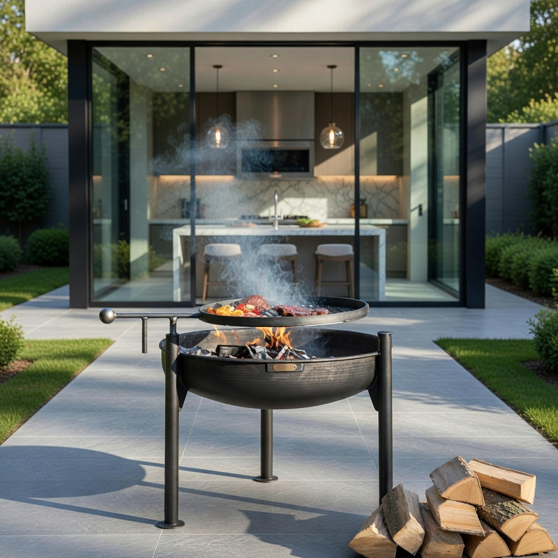 Legs Eleven Fire Pit with Swing Arm BBQ Rack