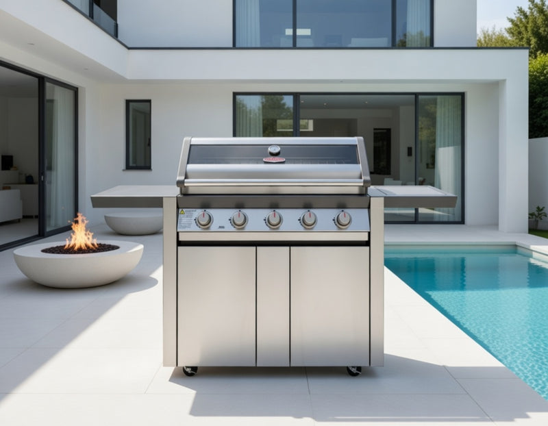 Beefeater 1600S 5 Burner Cabinet Gas BBQ With Side Burner