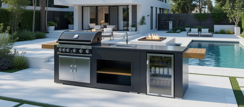 Grillandia Outdoor Kitchen Maxim 5 Burner, Sink, and Fridge - 2.5M