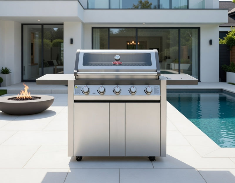 Beefeater 1600S 5 Burner Cabinet Gas BBQ With Side Burner