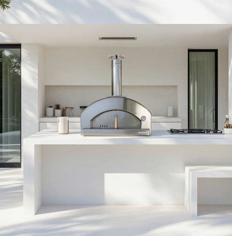 Rossofuoco Nonna Luisa Wood-Fired Oven 99 x 78 cm - Stainless Steel