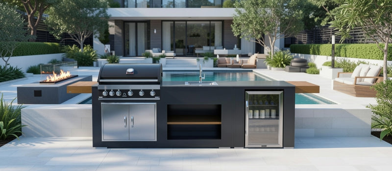 Grillandia Outdoor Kitchen Maxim 5 Burner, Sink, and Fridge - 2.5M
