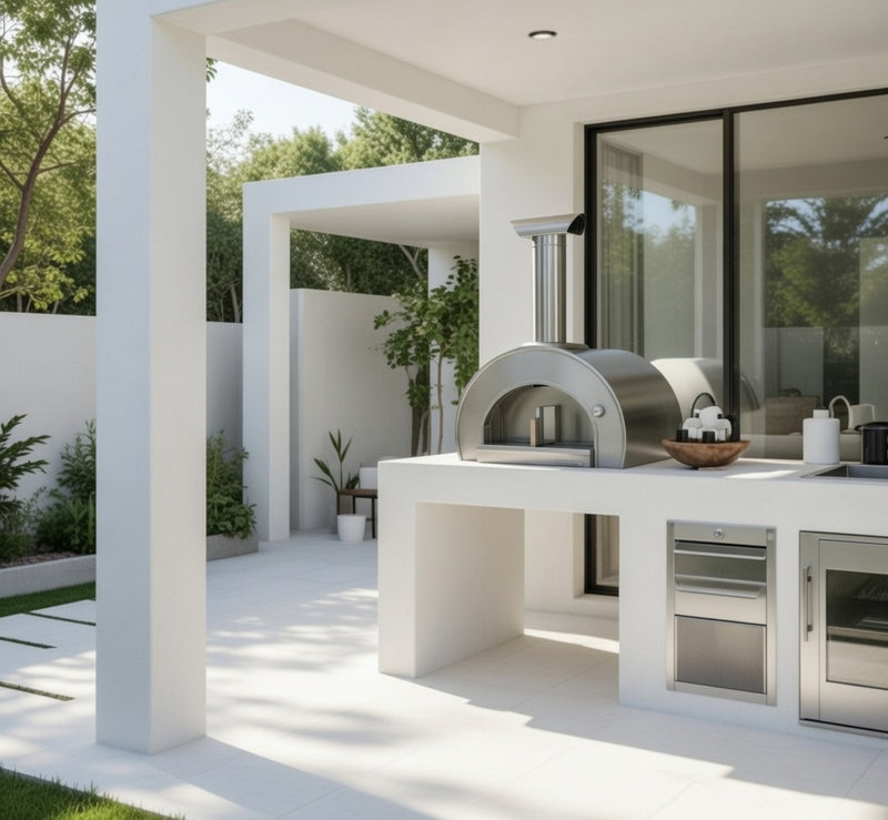 Piccolo Pizza Oven Built in - Antique Silver