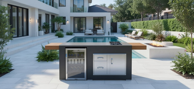 Grillandia Outdoor Kitchen Refrigerator & Gas hob Unit | 1.8M