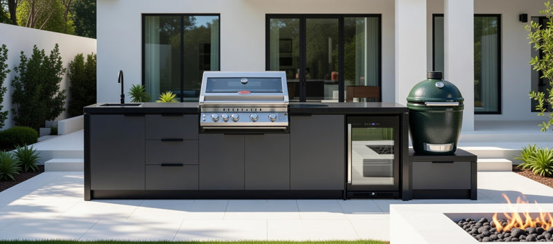Cabinex Premium Outdoor Kitchen Beefeater 7000 Premium 4 Burner And Green Egg | 3.2Meters