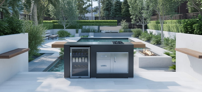 Grillandia Outdoor Kitchen Refrigerator & Gas hob Unit | 1.8M