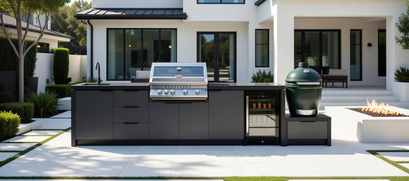Cabinex Premium Outdoor Kitchen Beefeater 7000 Premium 4 Burner And Green Egg | 3.2Meters