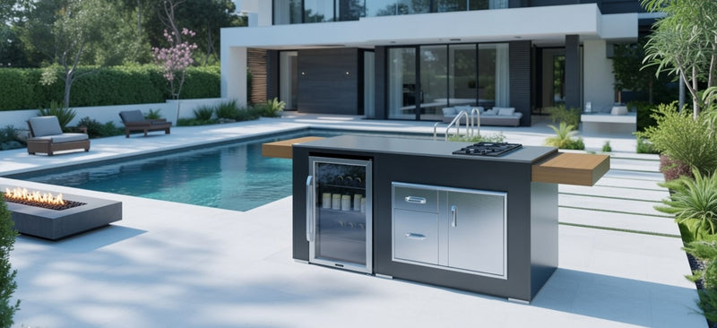 Grillandia Outdoor Kitchen Refrigerator & Gas hob Unit | 1.8M