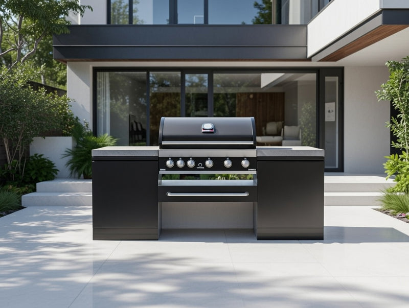 GrandPro Outdoor Kitchen with 5 Burner BBQ, - 2m