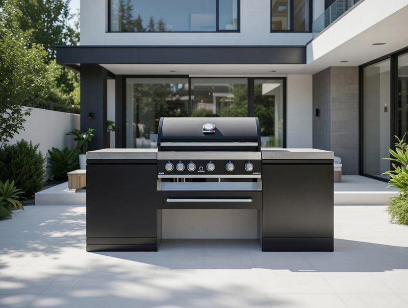 GrandPro Outdoor Kitchen with 5 Burner BBQ, - 2m