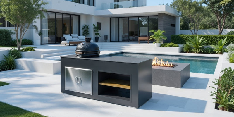 Grillandia Outdoor Kitchen and Bastard Kamado Grill | 2M