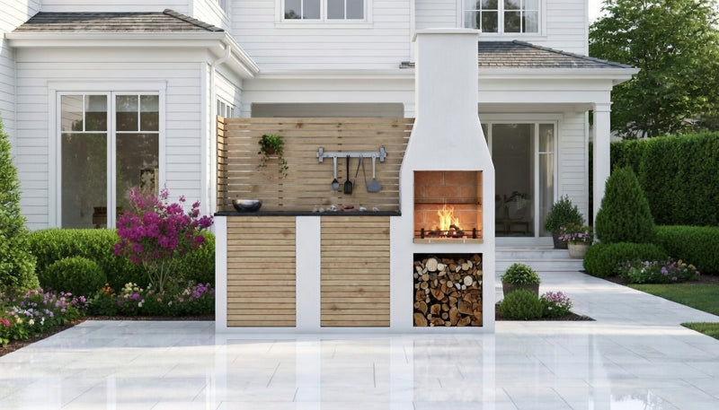 Volcanic Pumice Outdoor Kitchen Hale (left hand kit)