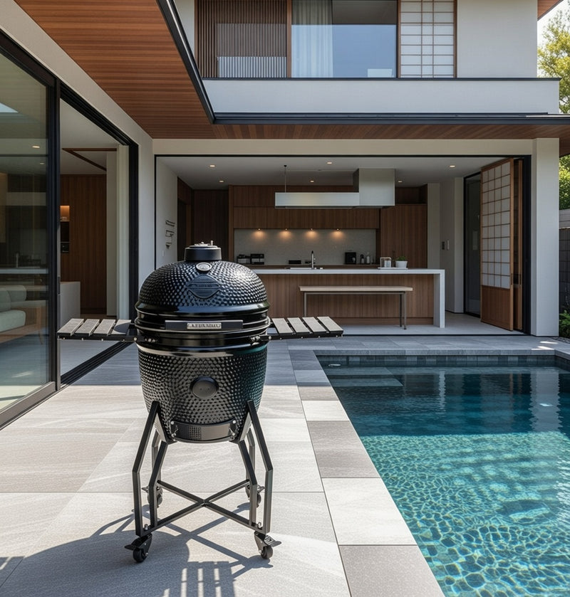 Yakiniku Medium 16" Kamado Black Edition and Trolley