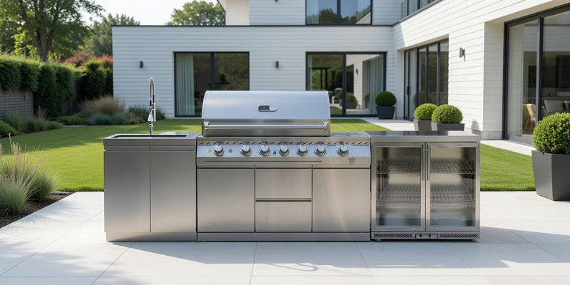 Whistler Outdoor Kitchen 6 Burner BBQ, Fridge, and Sink | 3M