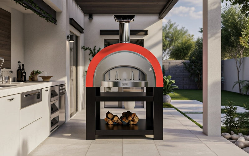 Titano Pizza Oven + Trolley Residential & Commercial - Poppy Red