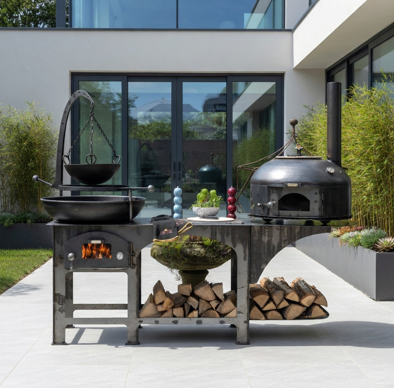 Complete Outdoor Kitchen with Dome Oven