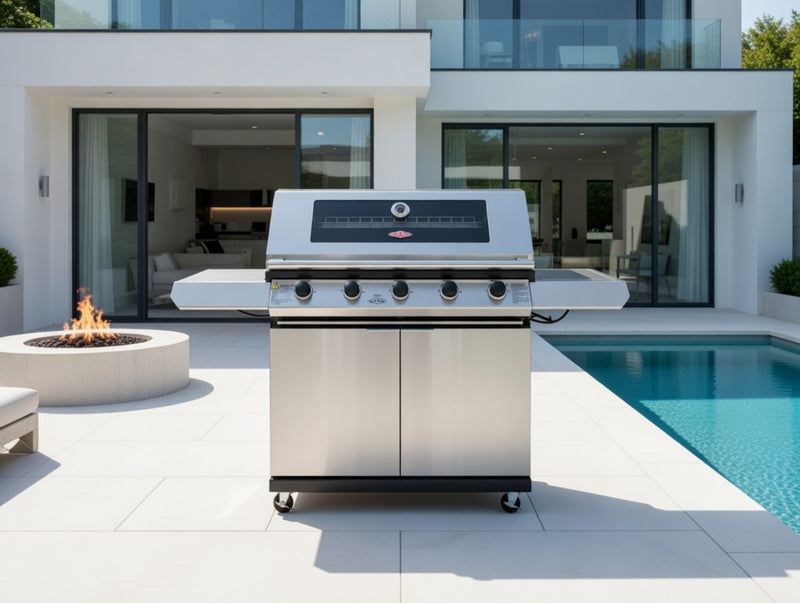 BeefEater 1200S Series 5 Burner BBQ & Side Burner With Trolley