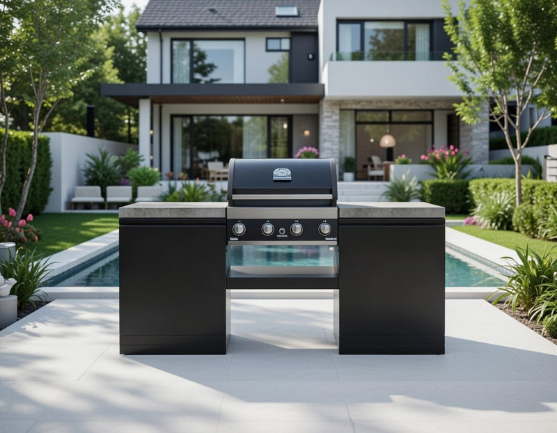 GrandPro Outdoor Kitchen with 4 Burner BBQ, - 1.9m