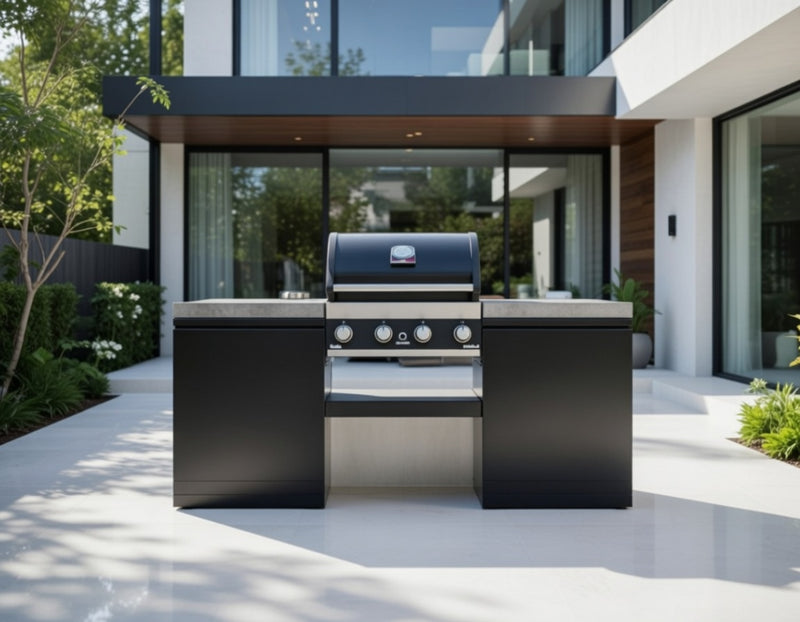 GrandPro Outdoor Kitchen with 4 Burner BBQ, - 1.9m