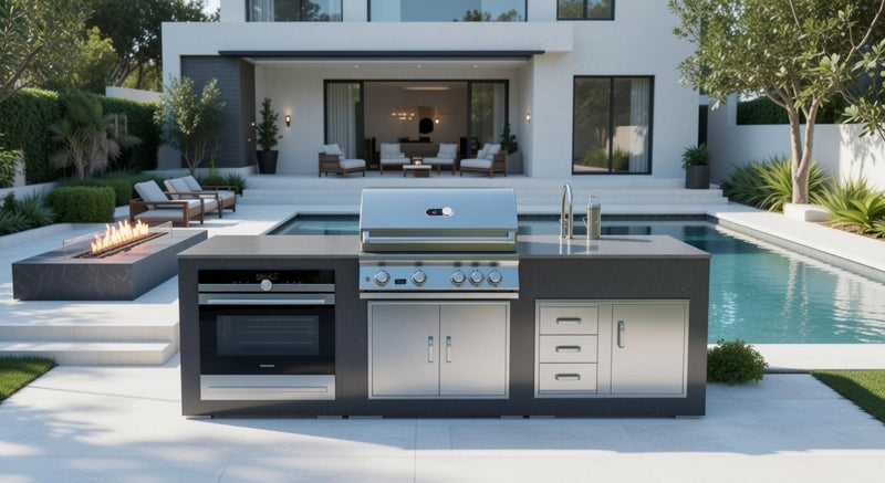 Grillandia Outdoor Kitchen Whistler Burford 4 Burner, and Oven | 2.5M