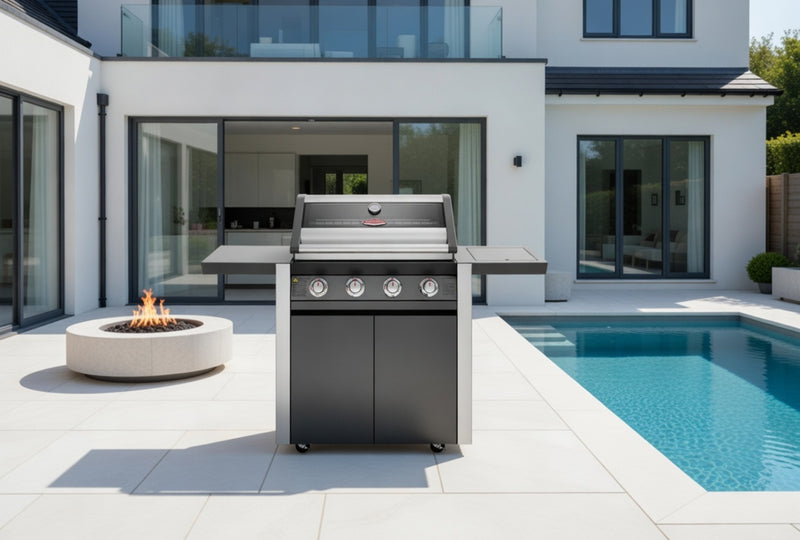Beefeater 1600E 4 Burner Cabinet Gas BBQ With Side Burner
