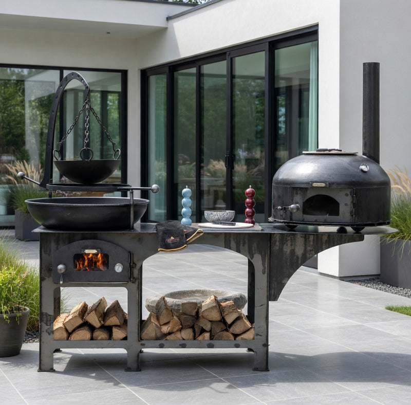 Complete Outdoor Kitchen with Dome Oven