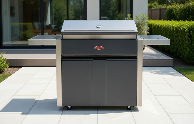 Beefeater 1700 Series - 5 Burner BBQ & Side Burner Trolley - Graphite Grey Enamel