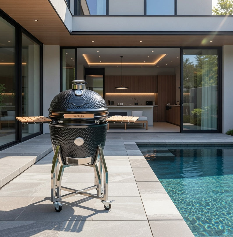 Yakiniku Medium 16" Kamado Grill and Trolley Complete