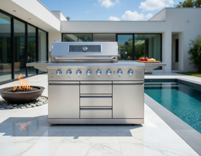 Norfolk Outdoor Kitchen Absolute 6B and Side Burner