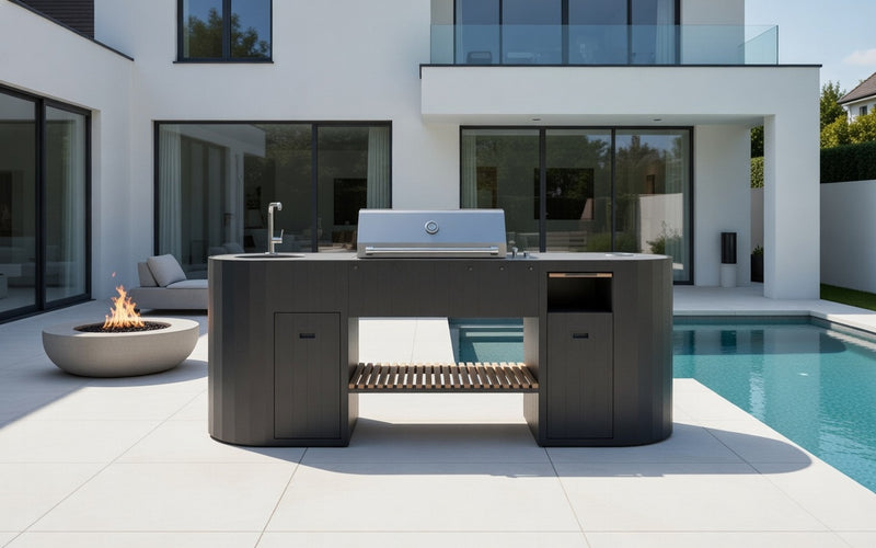 OVO Outdoor kitchens Paired with 3 Burner Gas BBQ, and Sink GL | 2.3M