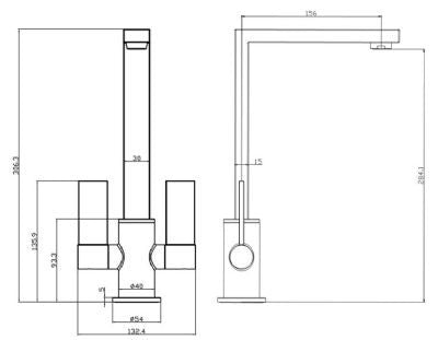 Tap Ayton Mono Block Mixer Kitchen-Copper