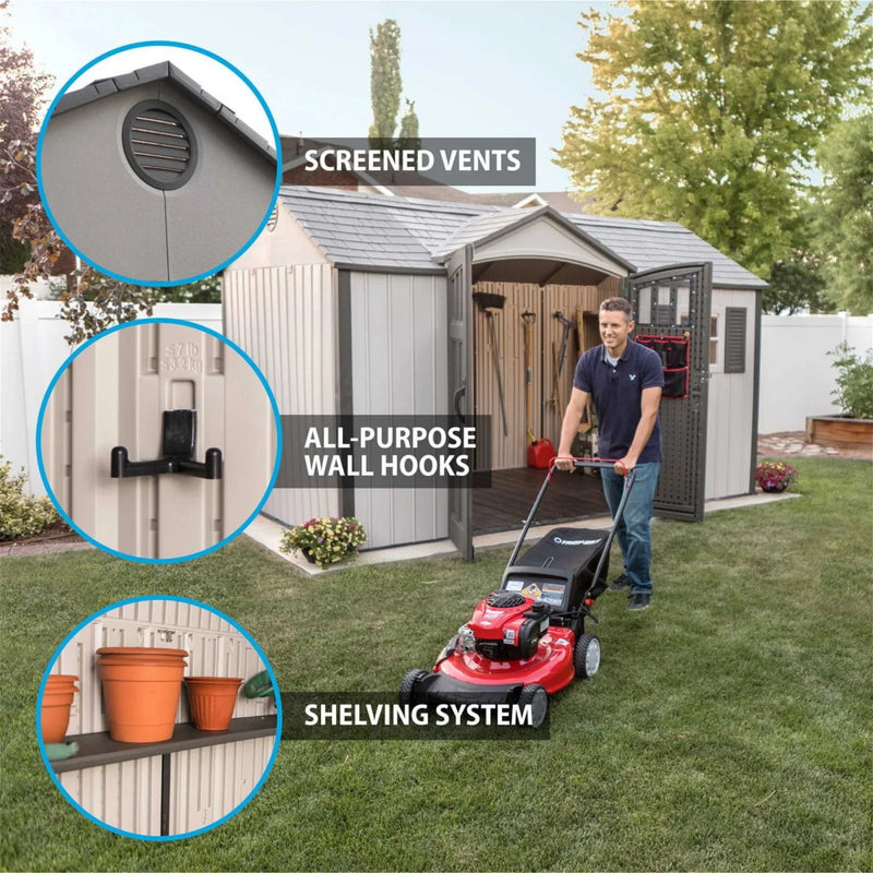 Lifetime 12.5ftx8ft Heavy Duty Plastic Shed