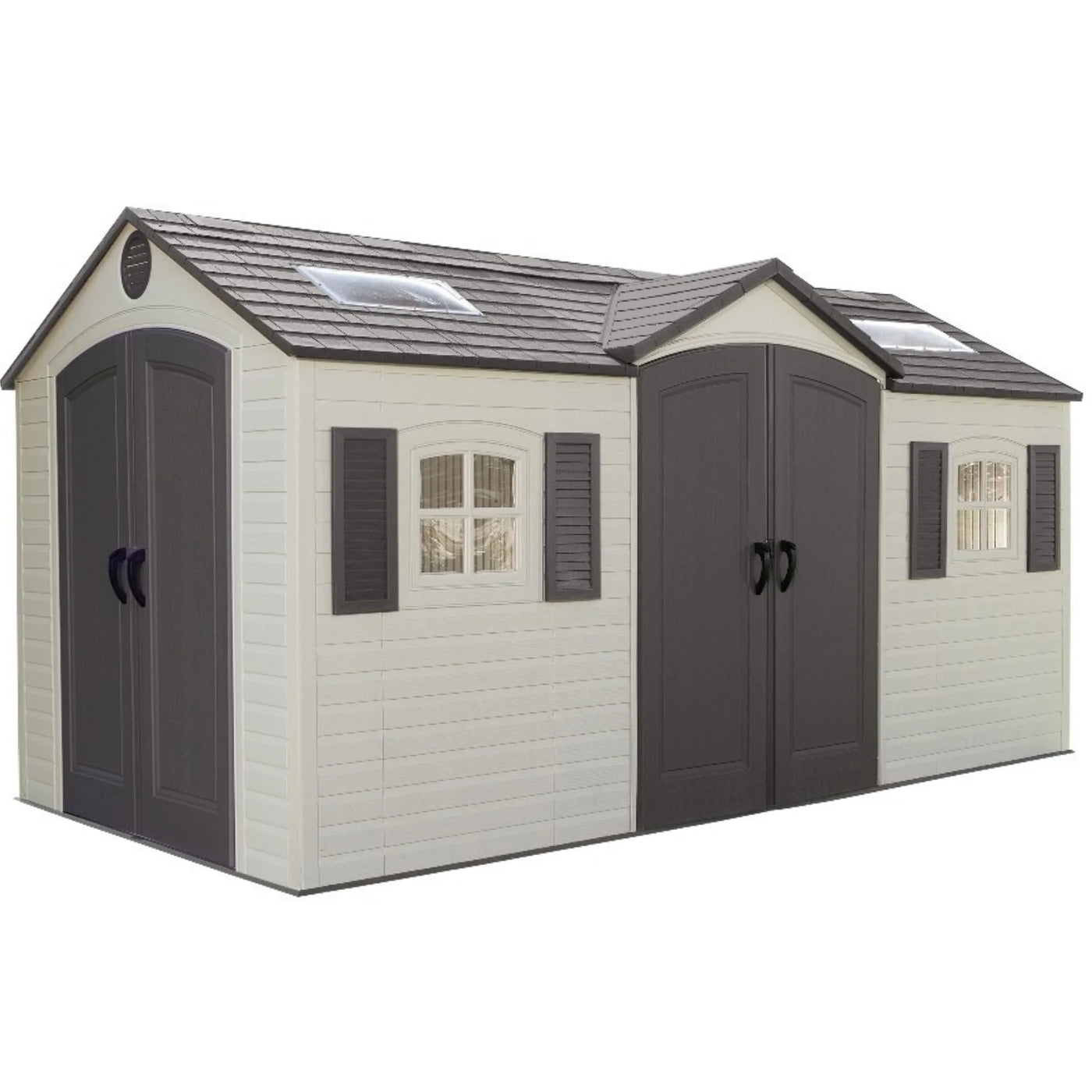 Lifetime 15ftx8ft Heavy Duty Dual Entrance Plastic Shed