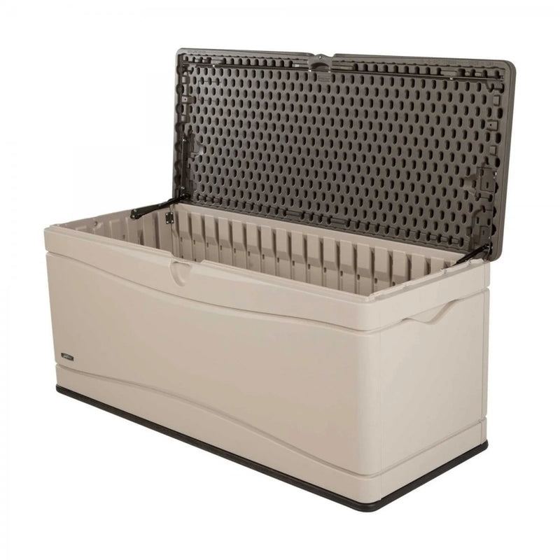 Lifetime 500L Plastic Outdoor Storage Box Brown/Desert Sand