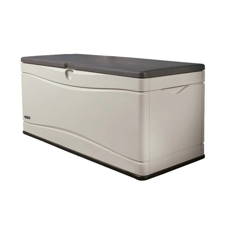 Lifetime 500L Plastic Outdoor Storage Box Brown/Desert Sand