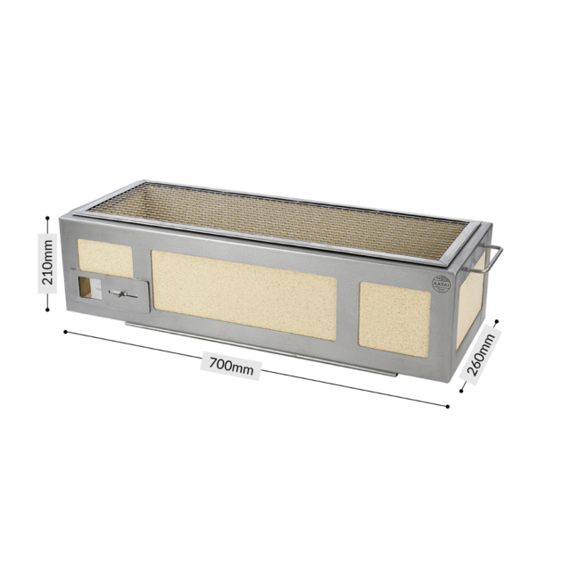 Long Kasai Konro Grill with Stainless Steel Frame