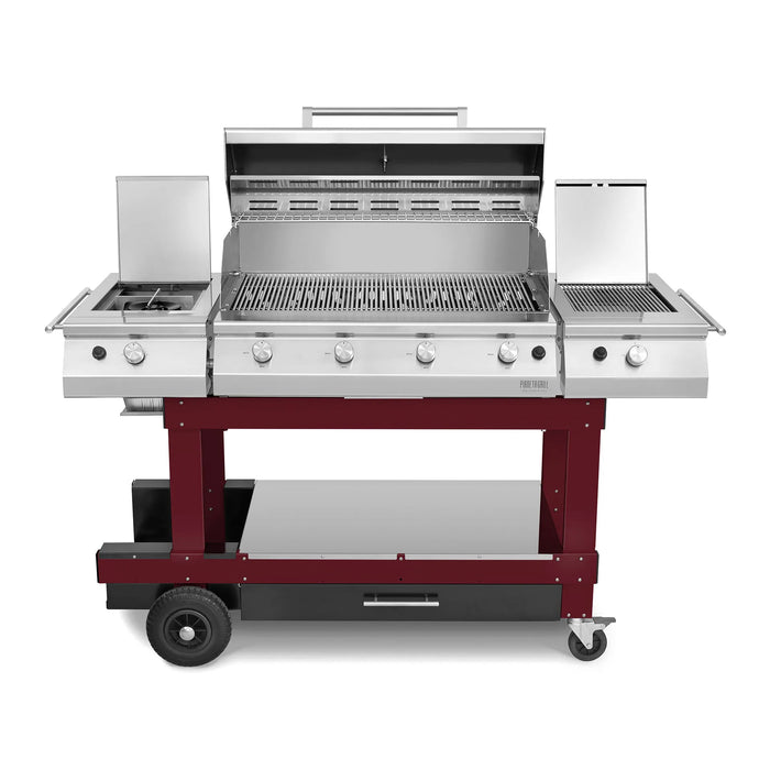 Pianeta Grill - Master 750 Grill 4 Burner Barbecue with Teppanyaki Plate & Trolley