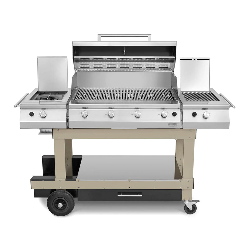 Barbecue Grill - Master 750 Grill 4 Burner Hybrid with Teppanyaki Plate & Trolley