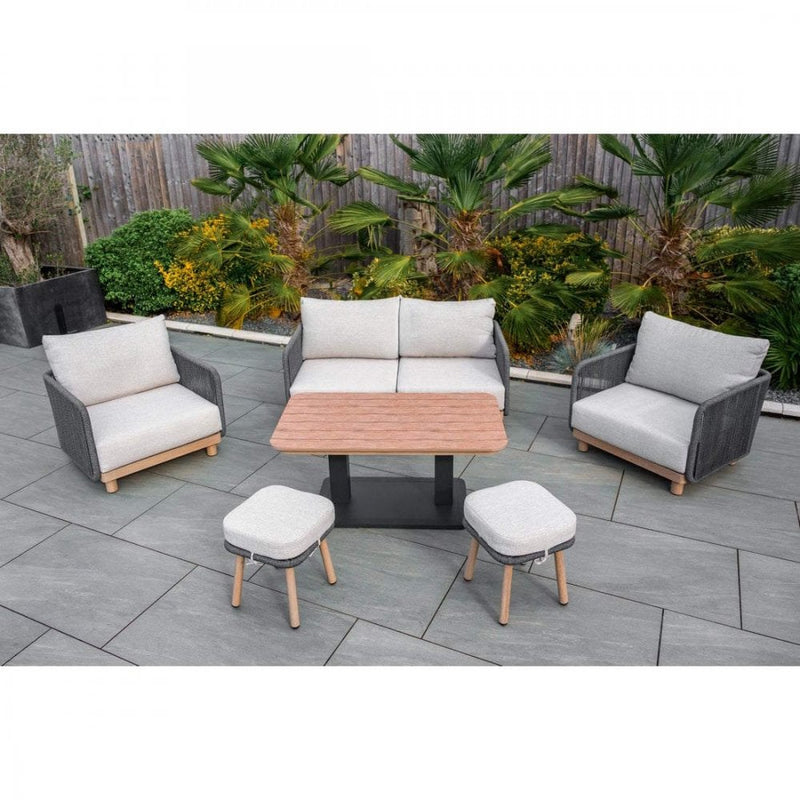 Norfolk Leisure Buxton 2 Seater Sofa Set with Piller Coffee Table and 2 Stools