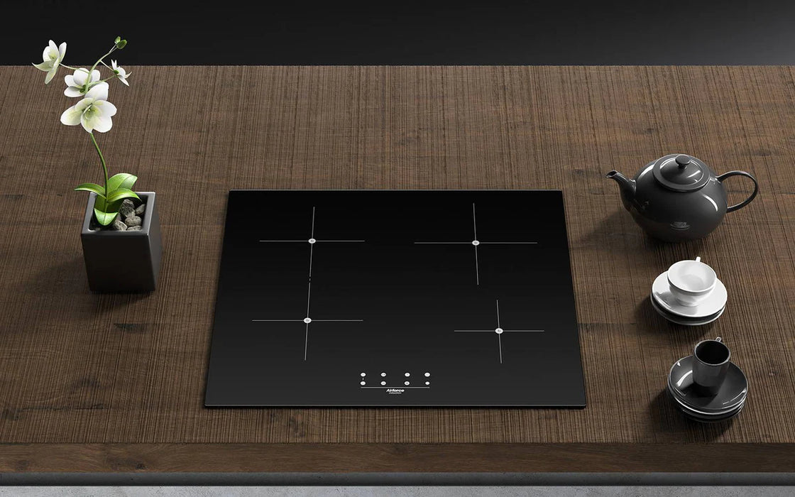 Airforce Pop 60-4B 60cm 4 Zone Touch Control Induction Hob with Black Glass Finish